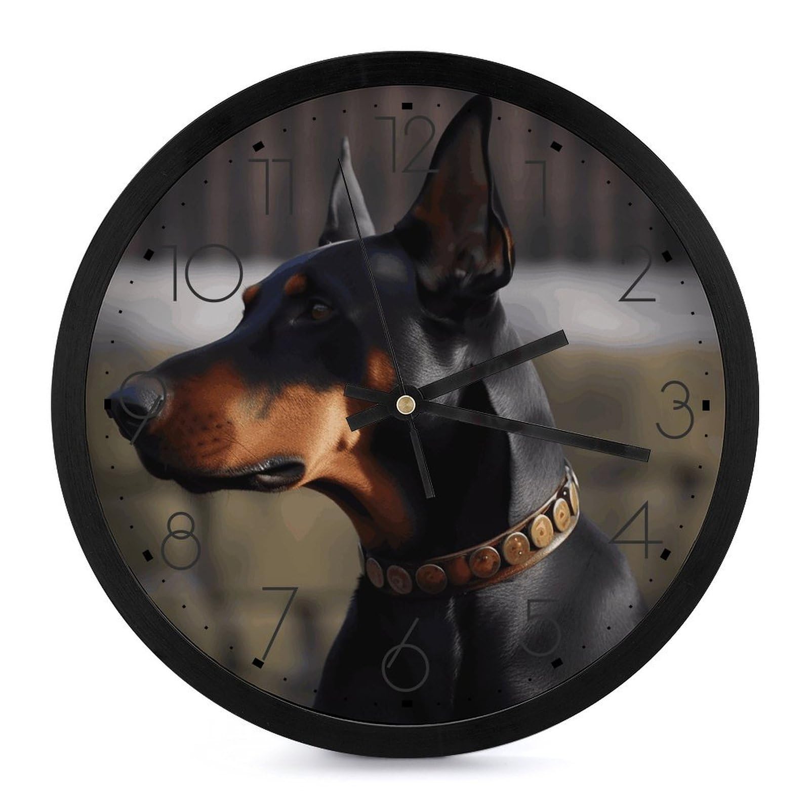 Horloge murale numérique de 25,4 cm ronde et silencieuse à piles