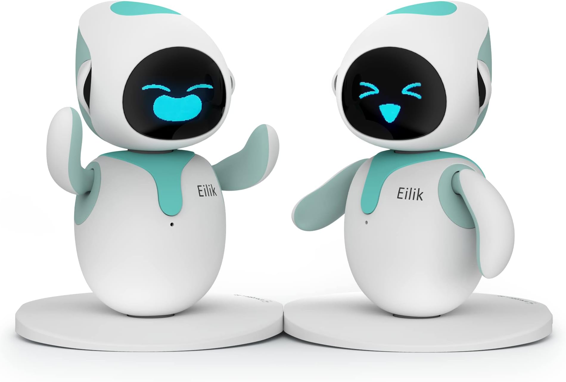 Eilik – Cute Robot Pets with Abundant Emotions, Your Perfect Interactive Companion at Home or Workspace. Unique Gifts for Girls & Boys. (Blue Combination)