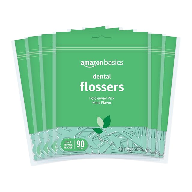 Amazon Basics Mint Dental Flosses 540 Count 6 Packs of 90