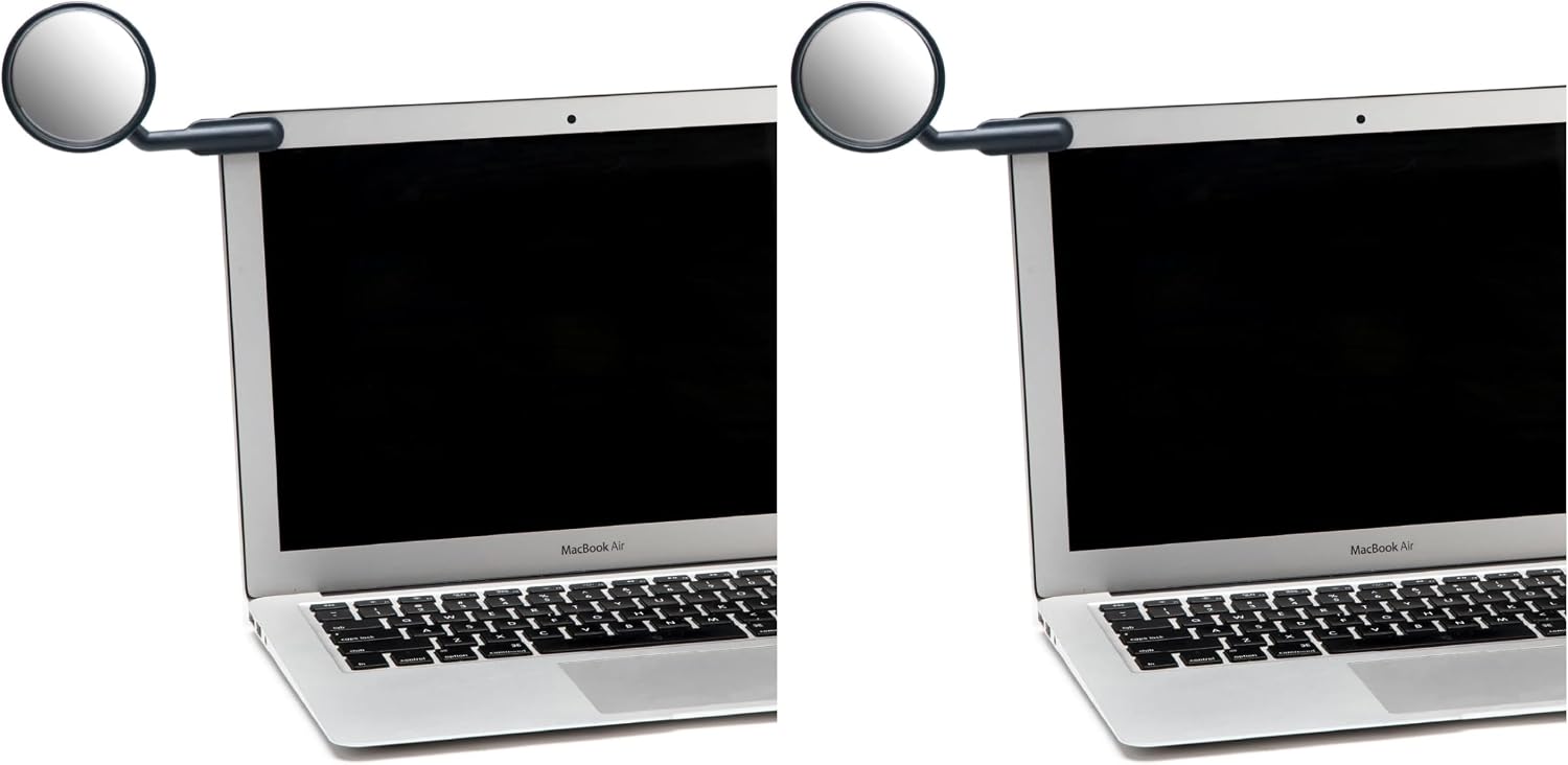Peleg Design Watch-It – Monitor Mirror, Clip-On Cubicle, Computer Rear-View mirror, Convex for Personal Safety or Security, Cabinet Desk Rear-View Monitors Blind Spot (Pack of 2)