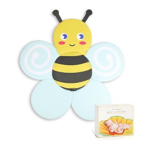 Almohadilla de baño de bebé para fregadero de bañera infantil, bañera de flores antideslizante para bebés de 0 a 6 meses, cojín de baño suave para
