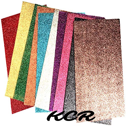 KCR Multi Color A4 Size Eva Foam Glitter Sheets for Art(Set of 10