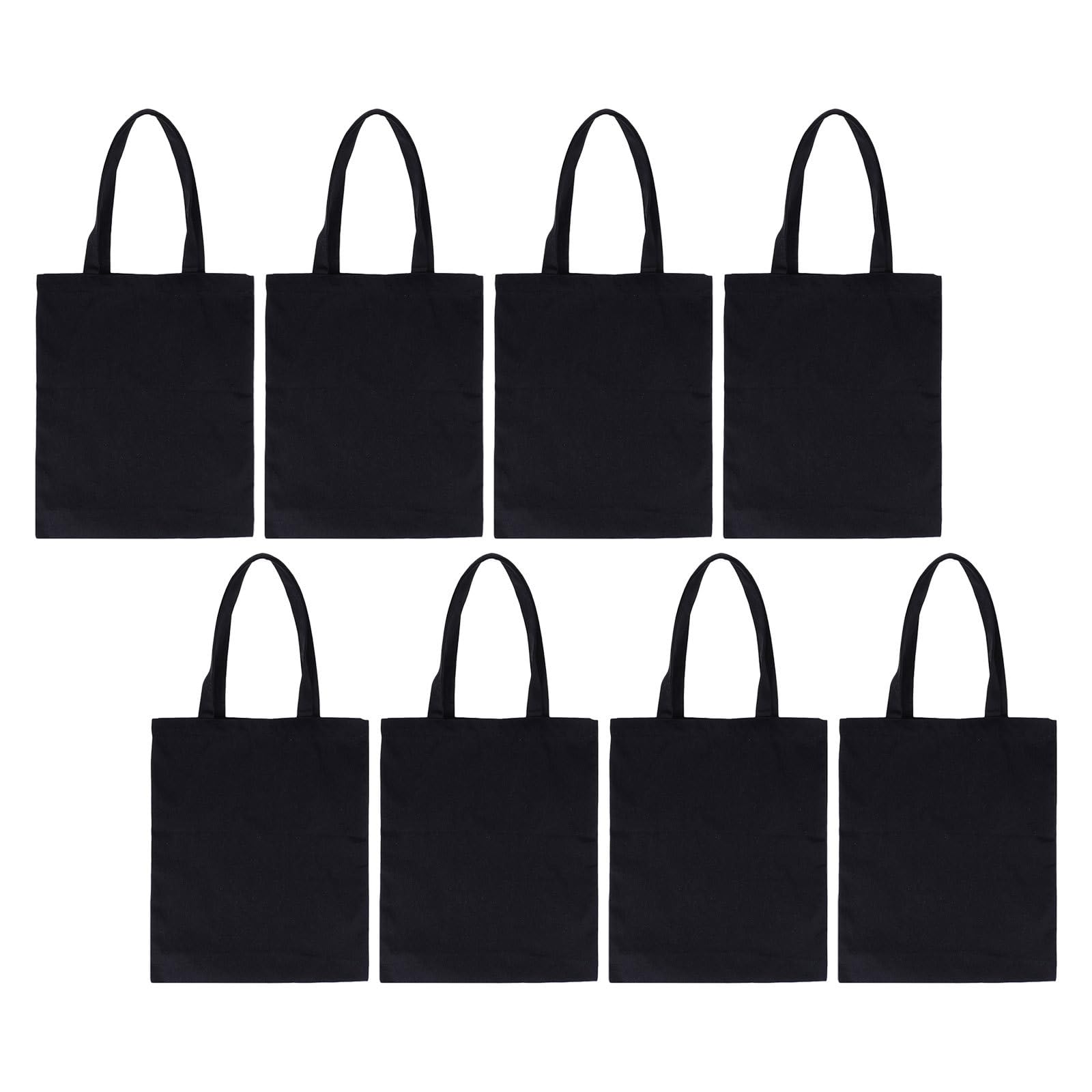 SEWACC Bolsas de Lona Grandes para Pintura y Grafiti, 8 Unidades en Color Negro, 40 X 35 CM, Multifuncionales para Almacenamiento y Uso Diario