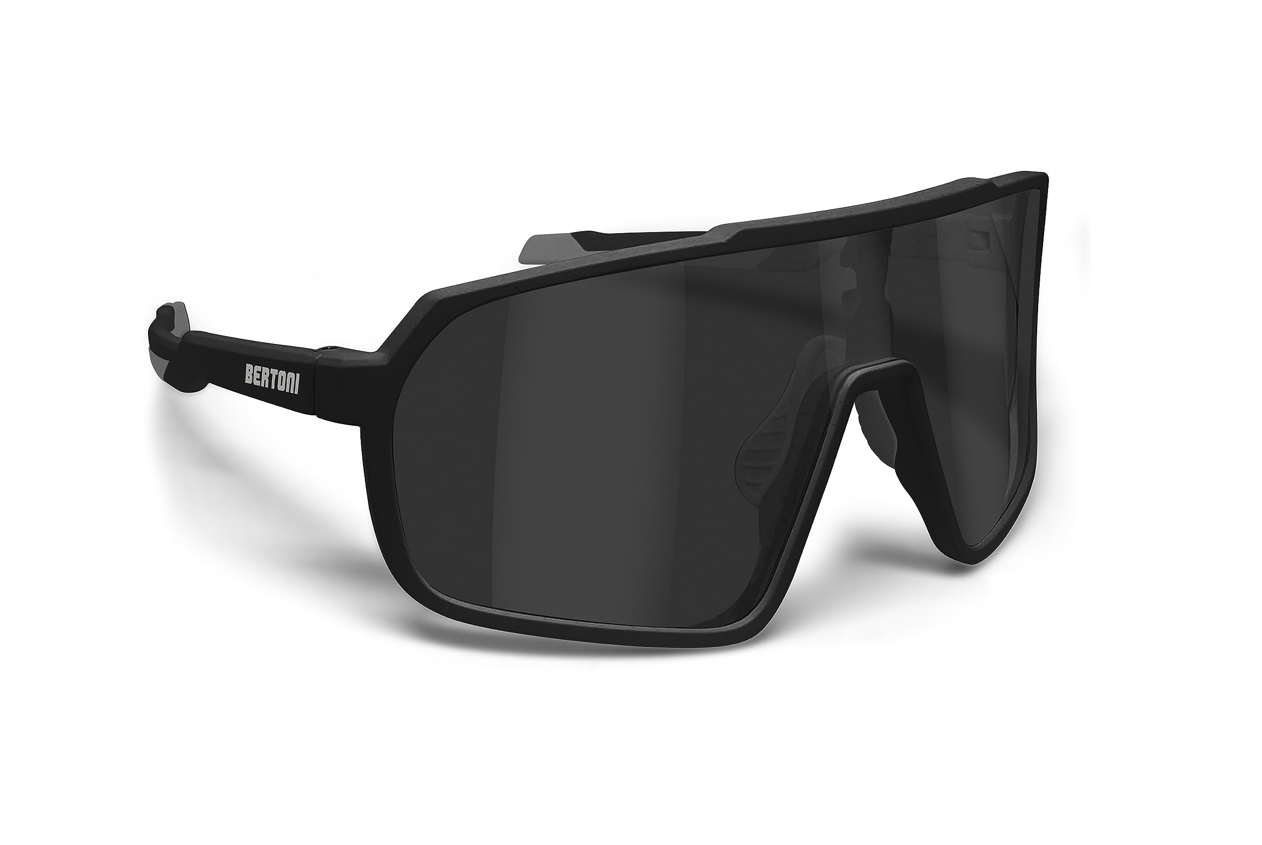 BERTONI Gafas Deportivas Ciclismo MTB Running para Hombre y Mujer en TR90 - Lente Ancha Antivaho 100% Protección UV mod. GEMINI
