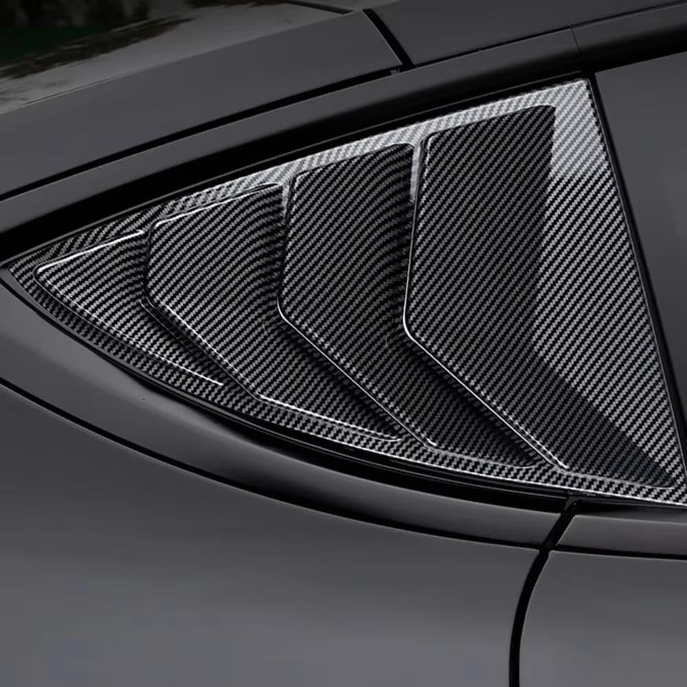 Rivestimenti Esterni Feritoia Finestra Laterale Per Tesla Model Y 2019-2023 | Design Aerodinamico, Antipolvere, Protegge La Vista(Carbon Fiber)