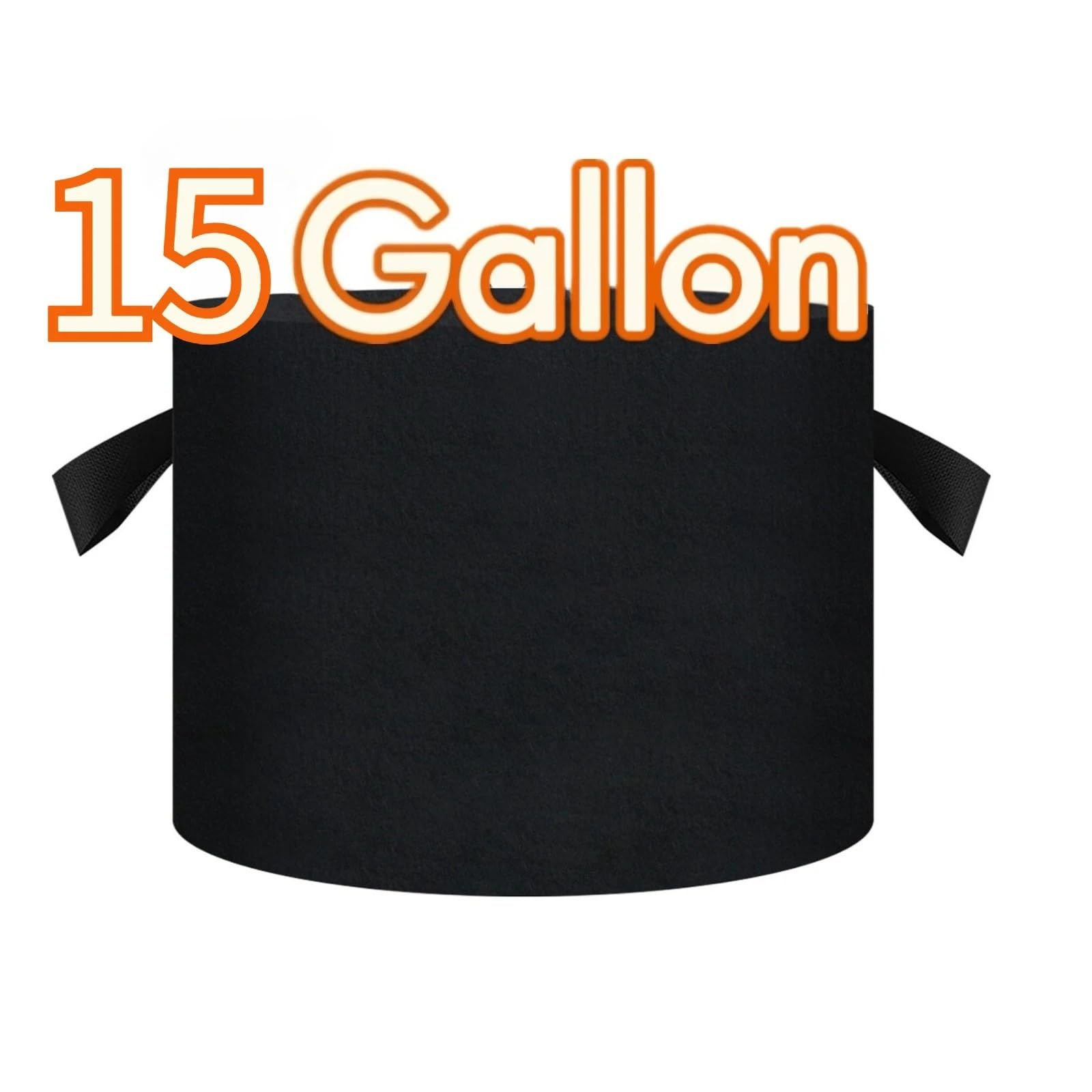 Lot de 5 Sacs Culture réutilisables 5/10/15 gallons (19/38/57 litres) en Tissu Non tissé épais 300 g avec poignées for la Plantation légumes et Fleurs au Jardin(15 Gallon)