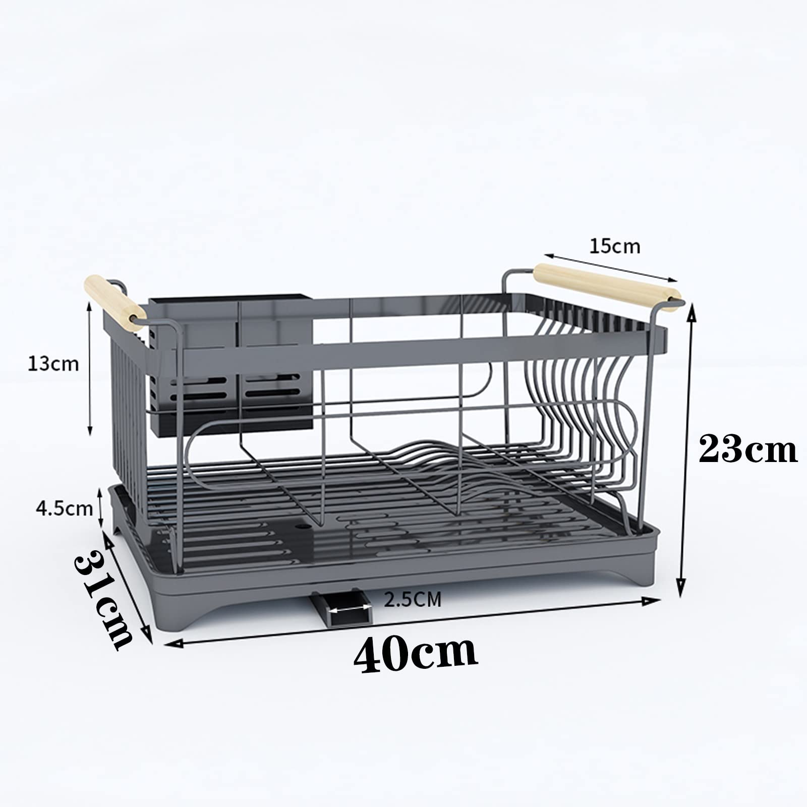 Abtropfgestell Edelstahl Geschirrabtropfer Abtropfablage, Geschirrabtropfgestell Über Spüle, Küchenarbeitsplatte, Aufbewahrung for Teller, Geschirrkorb Küchenschalenregale, Schwarz Geschirrabtropfer