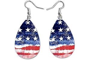 Adorable Double-Sided Memorial Day Earrings: Display Your Patriotic Spirit in Style
