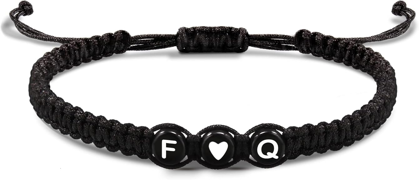 Initial Bracelets for Women Men's Bracelets Gifts for Girlfriend Boyfriend Letter Bracelets I Love You Gifts for Her Him Best Friend Birthday Gift Christmas Jewelry