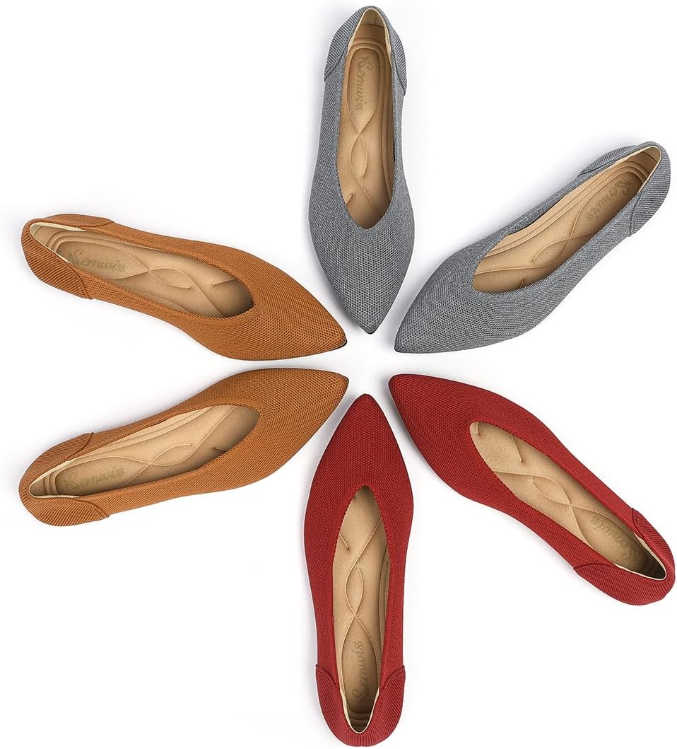 Semwiss Women's Ballet Flats Comfortable Casual Dressy Shoes,Work Flats Office Shoes Pointed Toe Leopard Flats. - Image 6