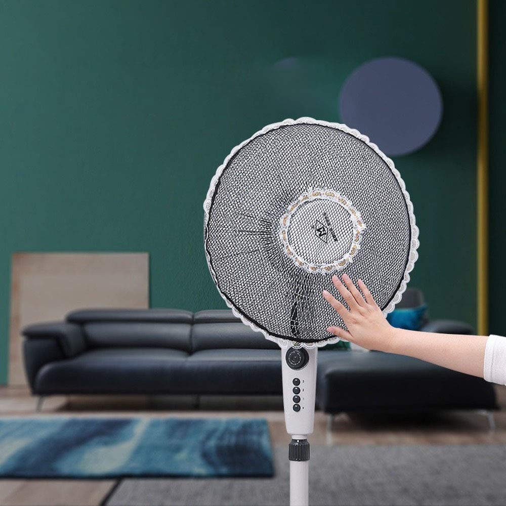 TJTJ Ventilator Cover Ronde Kid Vinger Protector Stofdichte Veiligheid Ventilator Stofkap Netto Mesh voor, Staande Vloer, Wandventilator (2 stuks