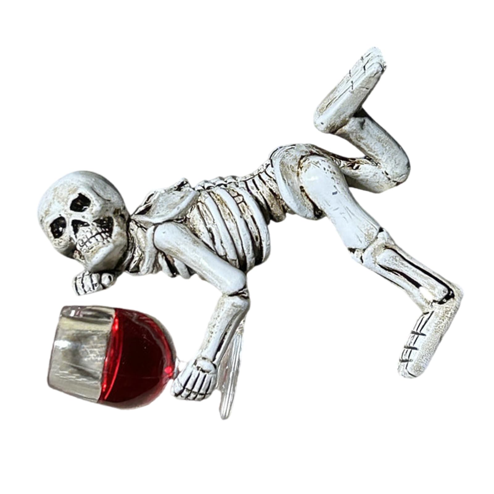 Osniyaw A Miniature Skull Figurine, Plant Decoration For Pots, Skeleton Garden Decoration, Statue, Planter, Huggers For Yard Decoration, Halloween Figures