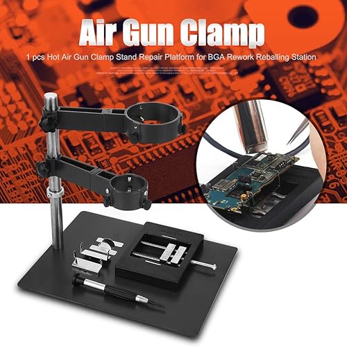 Miniatura 2 de Kit de abrazadera de pistola de aire caliente, pistola de aire caliente y soporte de pistola de calor de mano de escritorio para estación de