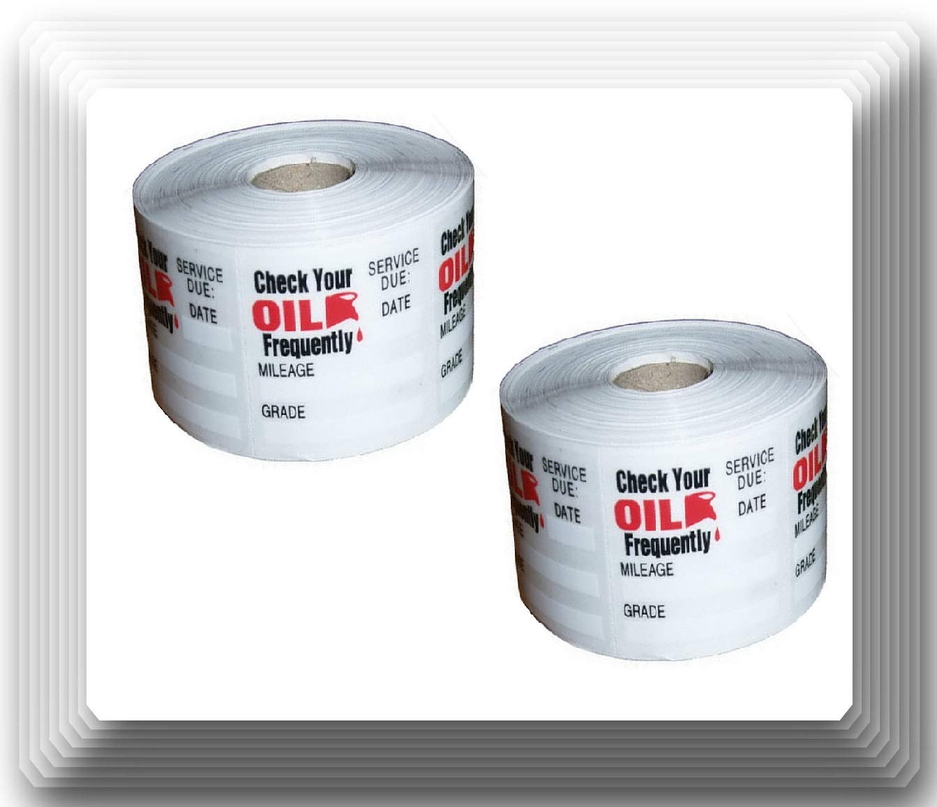 ISUMOOil Change/Service Reminder Stickers 500 Stickers Quality Guaranteed (1 Roll of 500 Stickers) (2)
