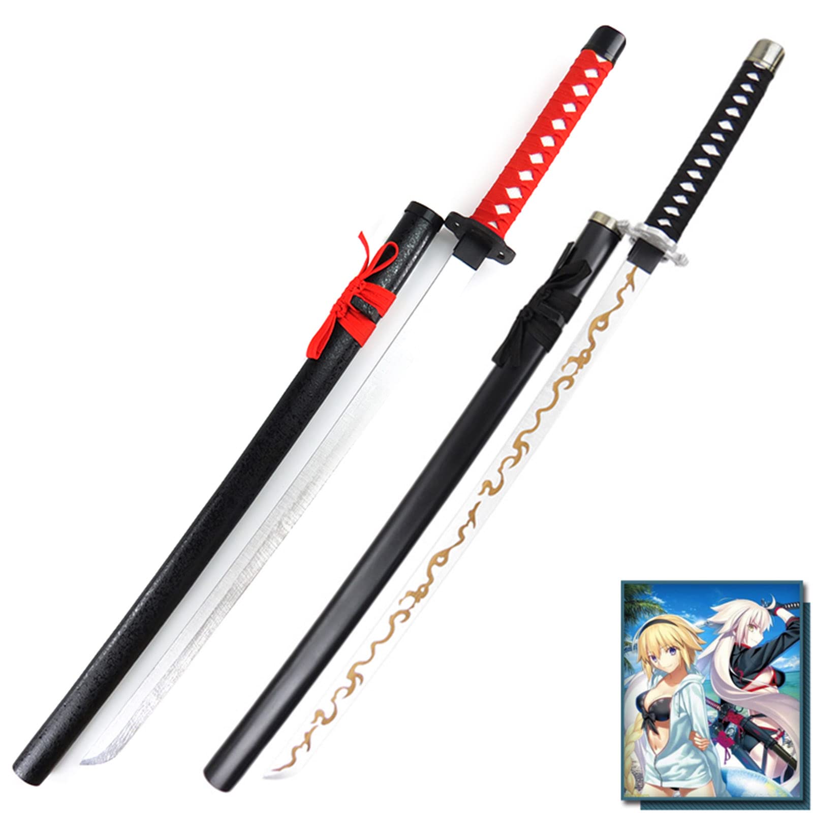 Espada de samurái de Anime, Espada samurái con Vaina, Accesorio de Cosplay, Espada Madera, decoración for el hogar y colección