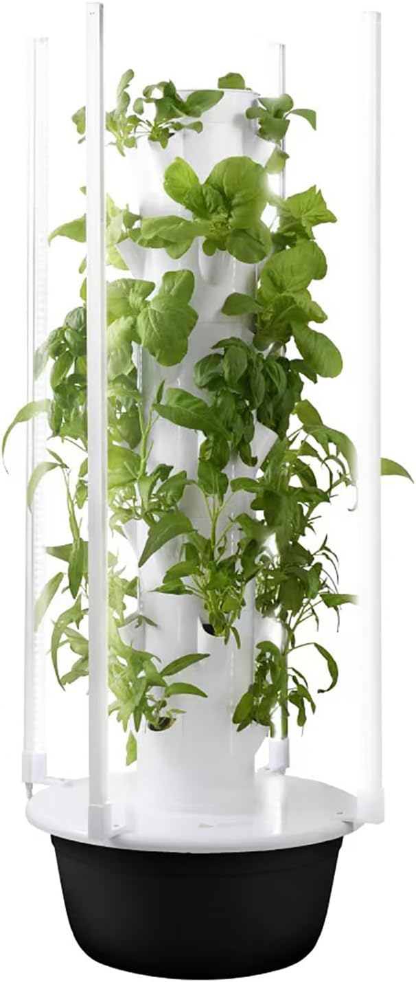 Vertical Hydroponic Tower Garden Hydroponics Growing System with LED Grow Lights, Self-Watering Timer, for Indoor Herbs Fruits Vegetables Planting