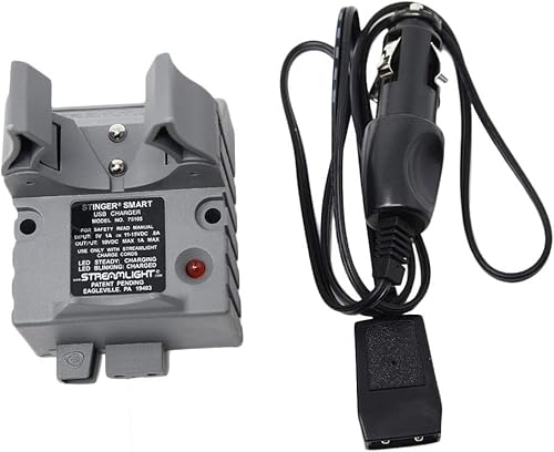 Miniatura 2 de STREAMLIGHT Stinger - Cargador inteligente con cable de carga de coche de 12 V CC, diseñado para su uso con linternas de la serie Stinger