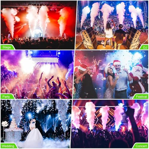 Máquina de Humo para Escenario Jiangtaom, 250W con Luces LED, Ángulo de Rociado Ajustable 180°, Alcance de 8-10M miniatura 5