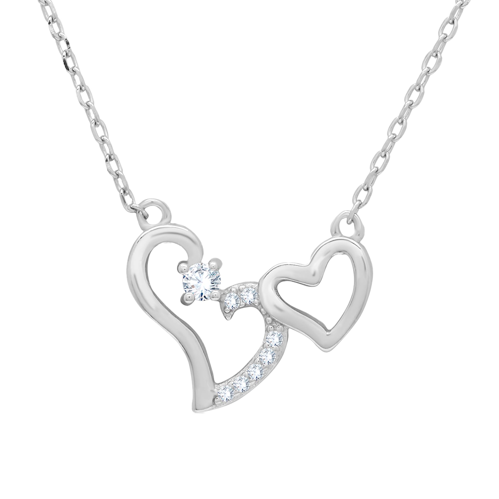 ANAYRA 925 Sterling Silver Double Heart Locket for Women- Sterling Silver & Stunning Shine Locket with Chain for Women Unique Gift for Women | Hallmark Certified (B09W2KX6FK) Amazon Price History, Amazon Price Tracker
