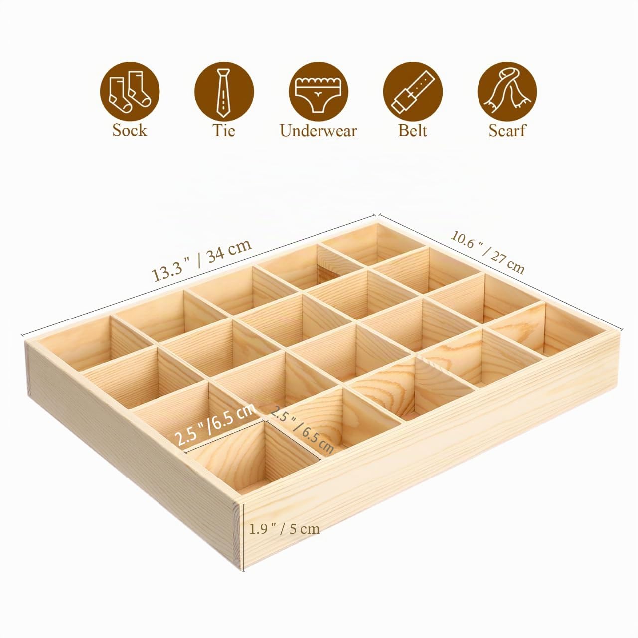 MAGICLULU 20 Box Scomparti Per Biancheria Intima Custodia Per Biancheria Intima Calzino Organizzatore Per Cassetti Organizzatore Per Guardaroba Organizzatore Per Condimenti Per