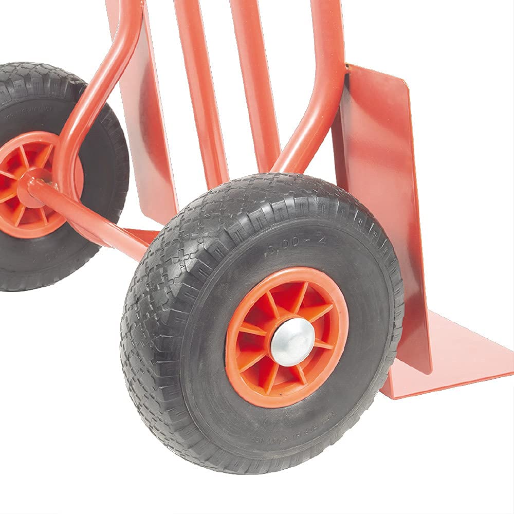TRESTLES S01 Rot Sackkarre | Stahlgestänge | pannensicheres PU Rad | 250 kg Tragkraft | Made in EU
