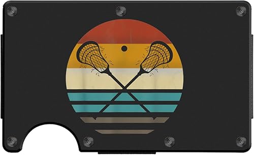 MIKENCO Lacrosse Vintage Men Minimalist WaLLET Retro Lacrosse Stick Sun Gift