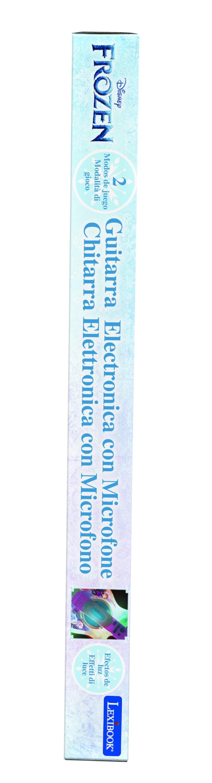 Lexibook Disney Frozen 2 Elsa Anna Chitarra Elettronica illuminata con Microfono, Occhiali con Microfono, Canzoni Demo, MP3 Plug, Blu/Viola, K260FZLXB