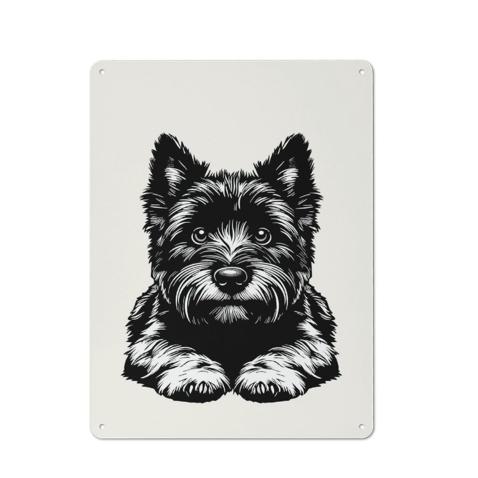 Junmoney Style-10 Vintage Cairn Terrier Garden Room Metal Sign 40X30cm, Porch Wall Decor For Conservatory, Home Bar Or Utility Room