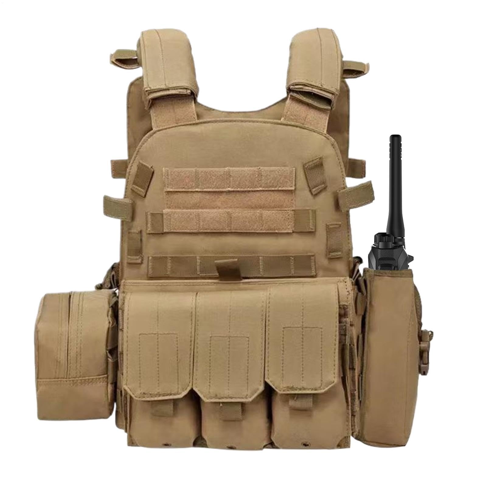 Gilet protettivo per bambini Airsoft, design di protezione tattica, 45 x 35 cm, attrezzatura protettiva da combattimento con tasche multiple, vestibilità regolabile, per paintball, cosplay, giochi di