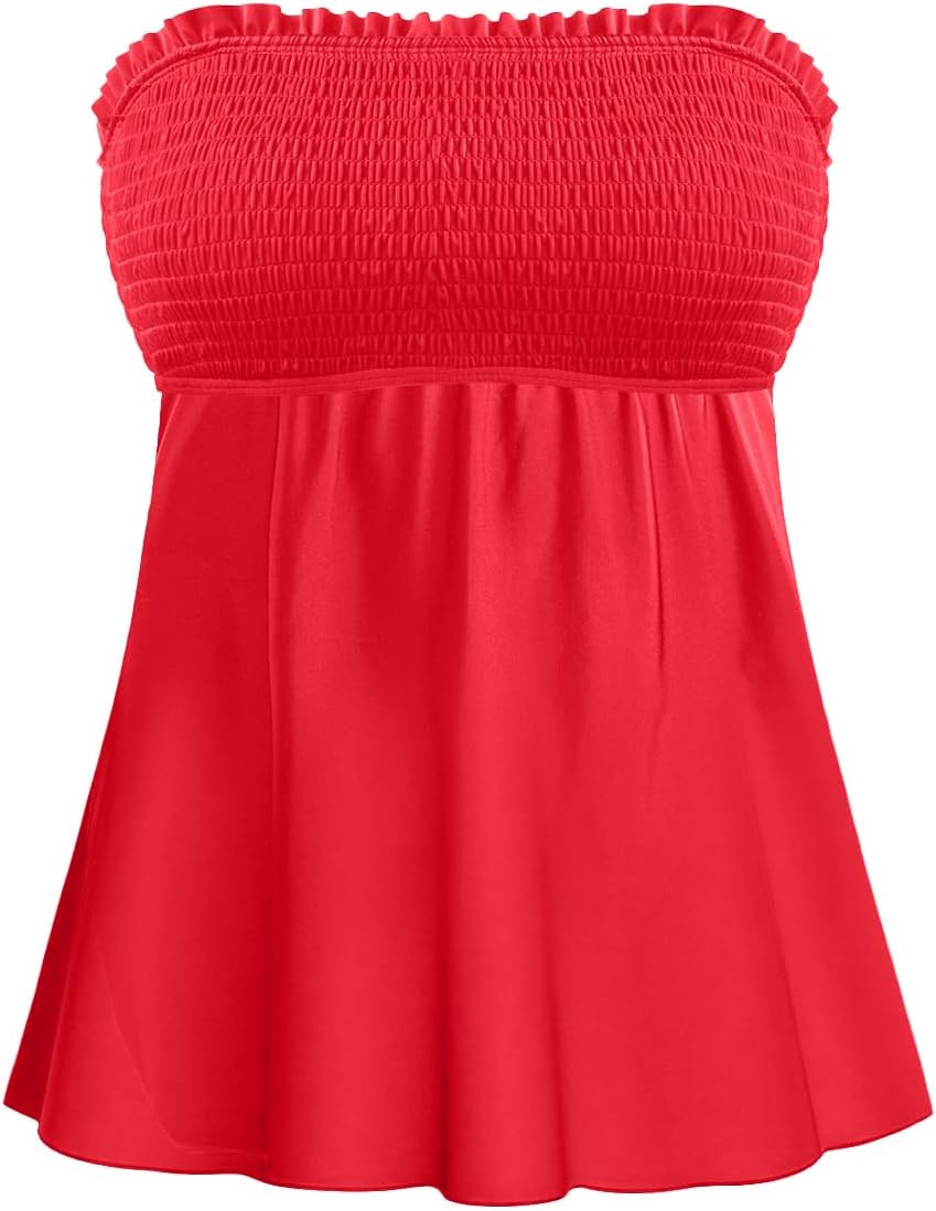 Tankini Swim Tops for Women - Bathing Suit Top No Bottom 2025 Bandeau Swimsuit Tops