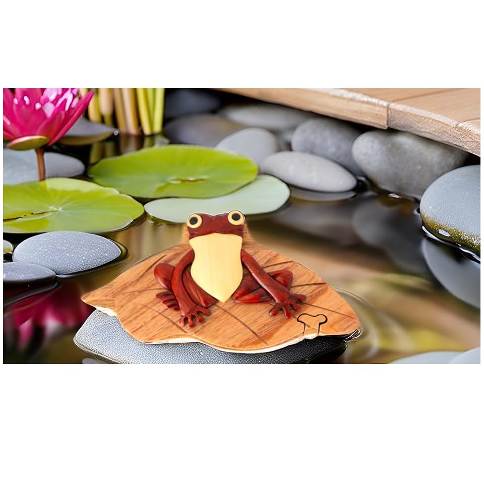 Amazon.com: South Asian Handicrafts Frog on Lily pad - All Natural