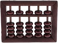 Vista 2 de Herramienta de cálculo de ábaco de madera vintage con caja