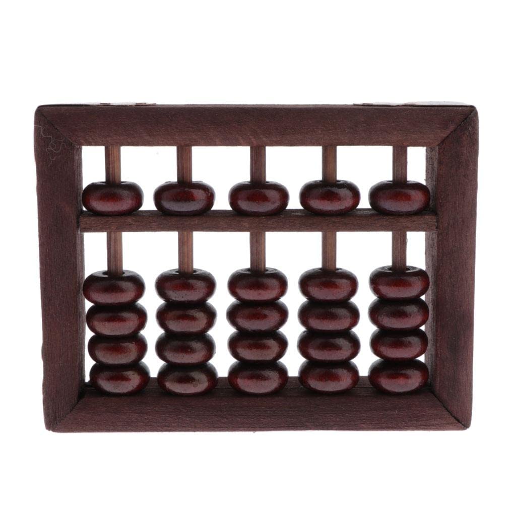 THE STYLE SUTRA® Vintage Chinese Wooden Bead 5 Rods Arithmetic Abacus with Box Collection-image-8