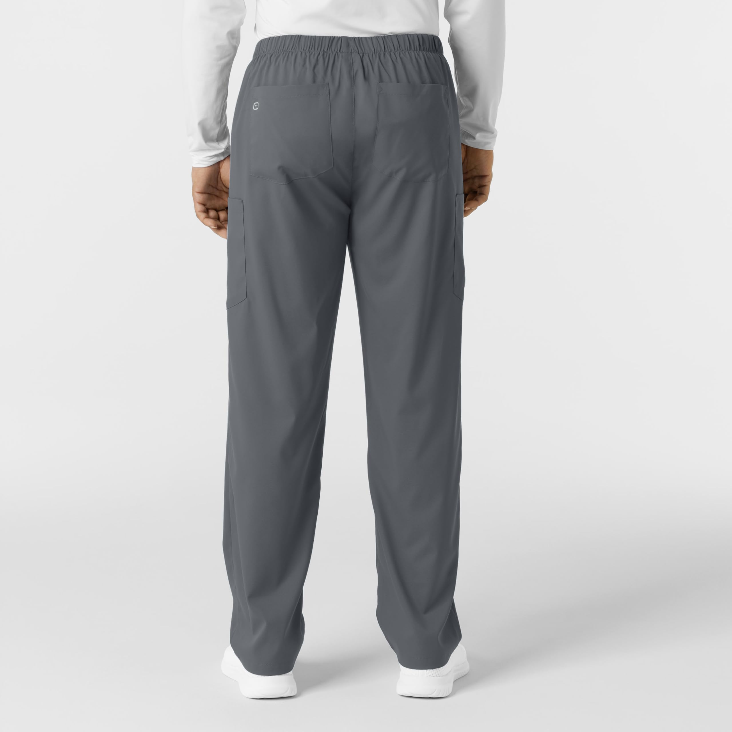 Wink Scrubs Unisex, Boundless, Straight-Leg Pants with Tuck-in Drawstring and 6 Pockets, Pewter, S Tall