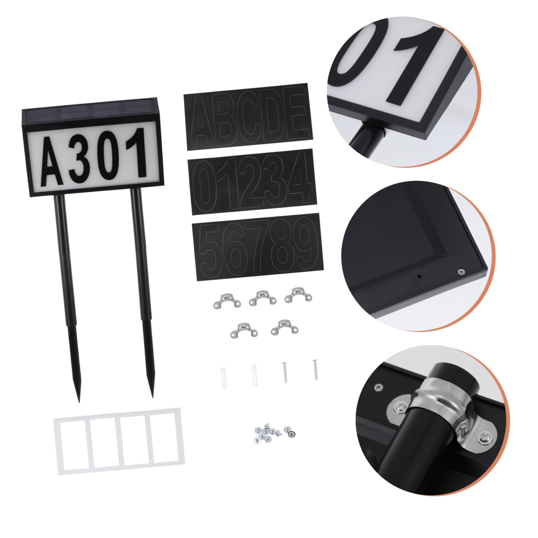 Solar Hausnummernleuchte mit 10 Led, 2w, 6000k, 1 Satz