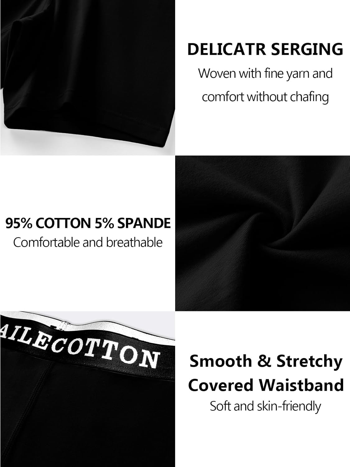 CAILECOTTON Womens Underwear Cotton Boxer Briefs for Women High Waisted Boy Short Panties Strech Breathable - 4 pack - Image 4