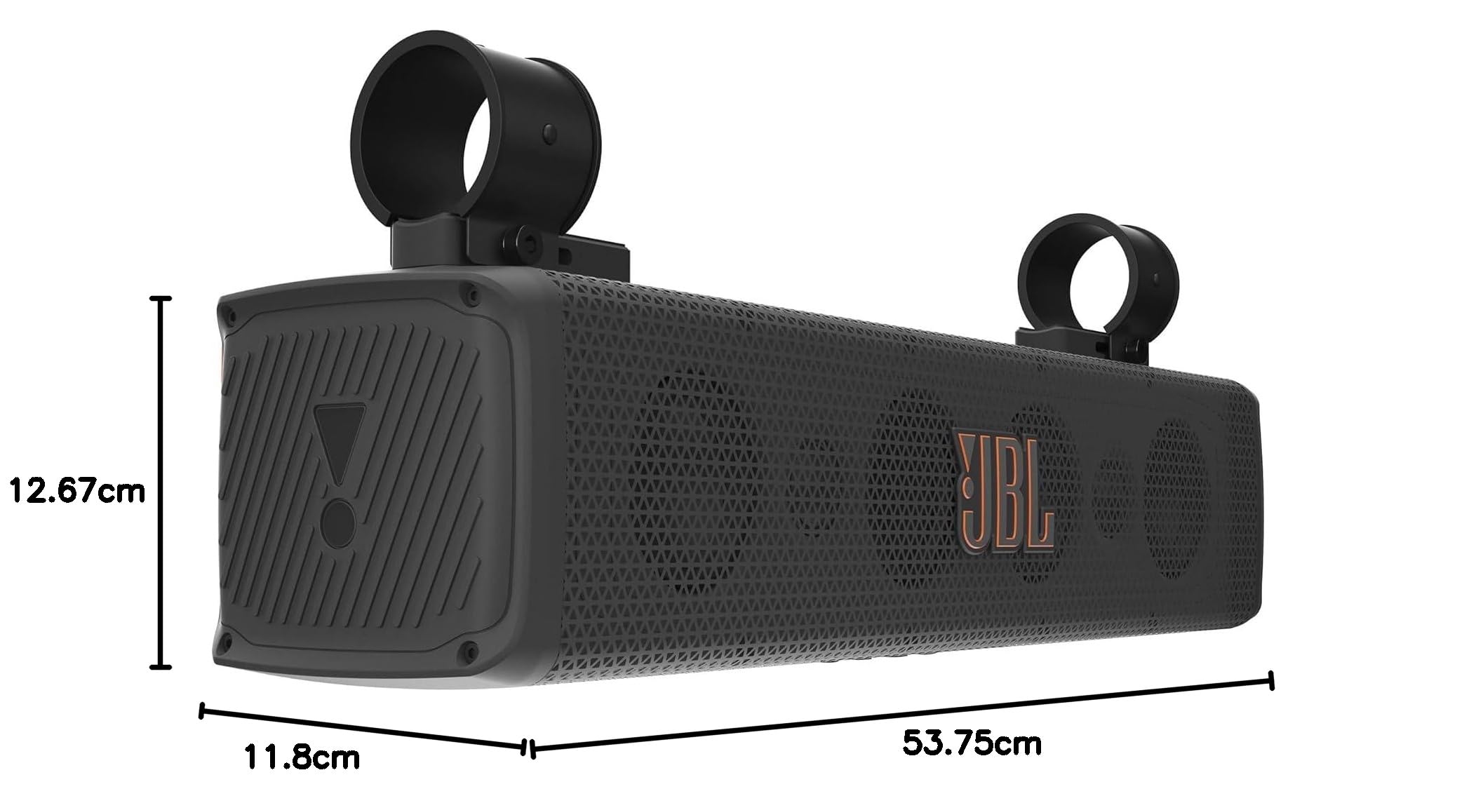 JBL RallyBar S Universal Outdoor Soundbar - 21", 150W, Bluetooth, IP66 | 8-Lautsprecher-System Fahrzeuge & Boote Wasserdicht, 150 Watt rms Verstärker, Pro Sound und Innovative Halterung