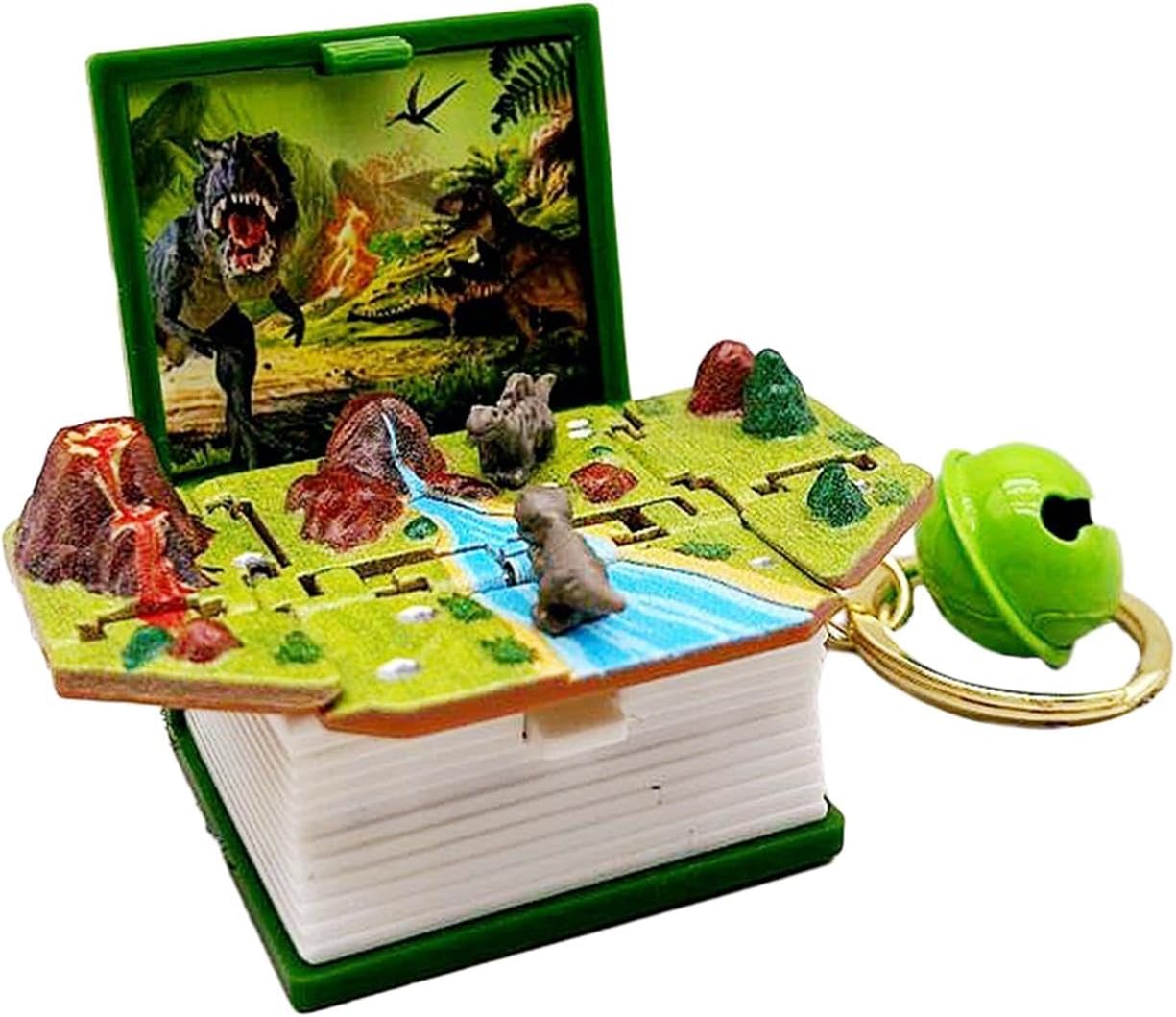 Club Bollywood® 3D Dinosaurs Keychain Toys 3D Book Keychain for Boys Girls Party Favors Dinosaur Green | Pez, Keychains, Promo Gles |Modern (1970-Now)|1 Mini Backpack Keychain