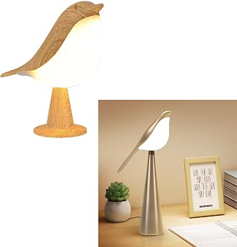 Small Cordless Bedside Lamp + Plug in Cute Desk Lamp