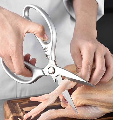 Tijeras de cocina de acero inoxidable multifunción, tijeras de alimentos ultra afiladas para carne, pescado, pollo, pizza, ensalada, barbacoa, Tijeras de cocina de acero inoxidable multifunción, tijeras de alimentos ultra afiladas para carne, pescado, pollo, pizza, ensalada, barbacoa,
