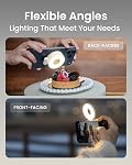 KraftGeek Magnetic Selfie Light for iPhone Magsafe, Portable Phone Ring Light for Video Recording, Rechargeable Lightweight Travel LED Cell Phone Light, White