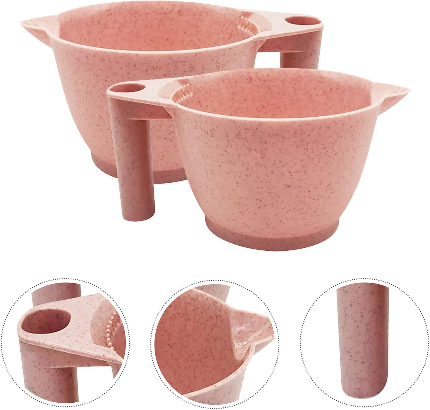 MERRYHAPY 2Pcs Portable Hair Dye Mixing Bowl Color Mixing Bowls for Hair Salon Use Ideal for Hair Coloring and Tinting Includes Hair Dye Brush for Easy Application