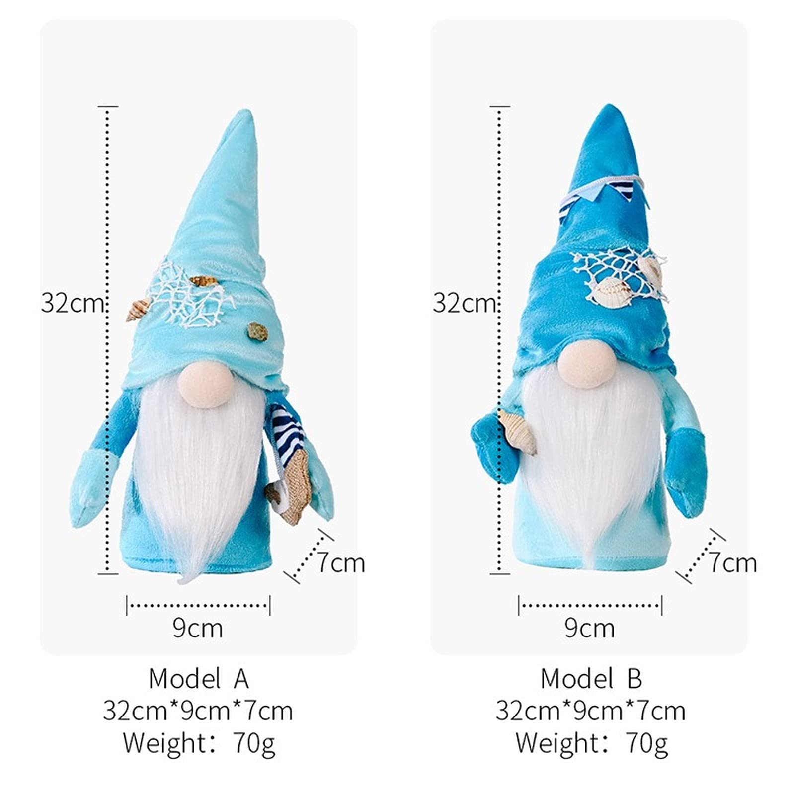 Estate Gnome World Oceans Day Holiday Decoration Peluche Collezione Bambola Figurine Home Party Festival Regalo Nautico Marittimo Cucina Vassoio Elfo Tomte