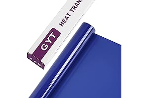 GYT Blue Heat Transfer Vinyl, 12" x 7ft for T-Shirt Design