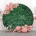 Laeacco 7.2x7.2ft Greenery Green Leaves Round Backdrop Spring Nature Grass Photography Background Baby Shower Gender Reveal Bridal Shower Birthday Wedding Party Cake Table Decor Portrait Booth Props