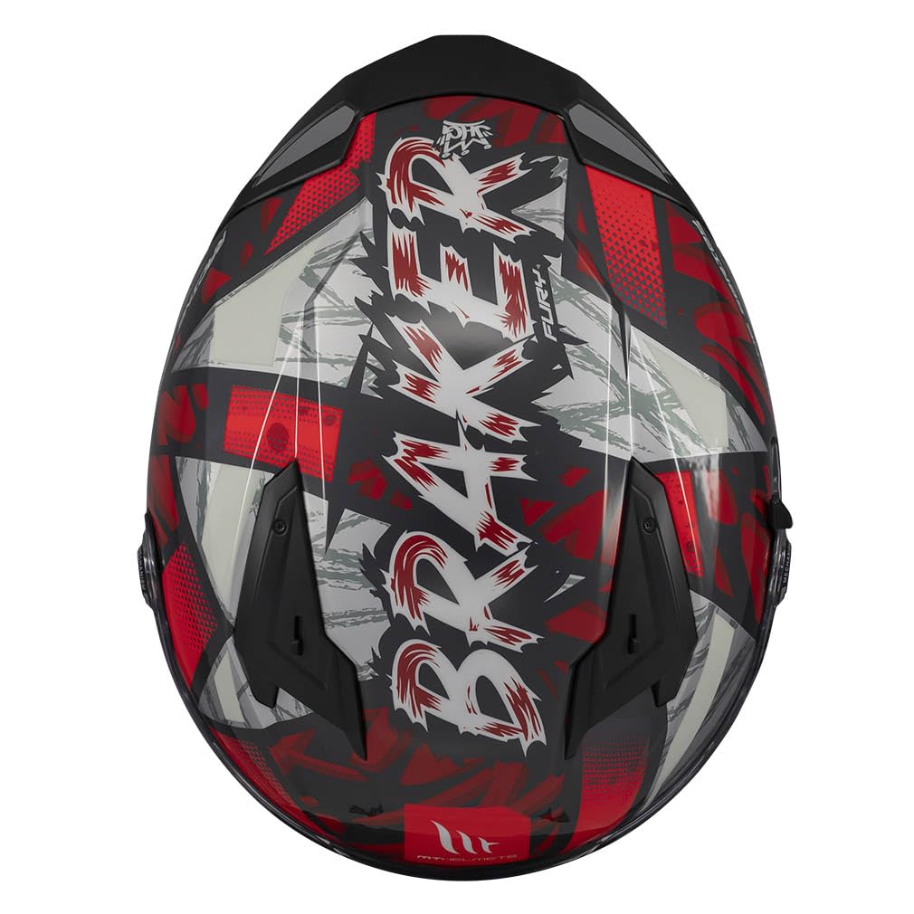 MT Helmets Braker SV Designed Fury C5 Brillo - Casco de Moto Integral con Visor Solar, para Hombre y Mujer, Homologado ECE 22.06