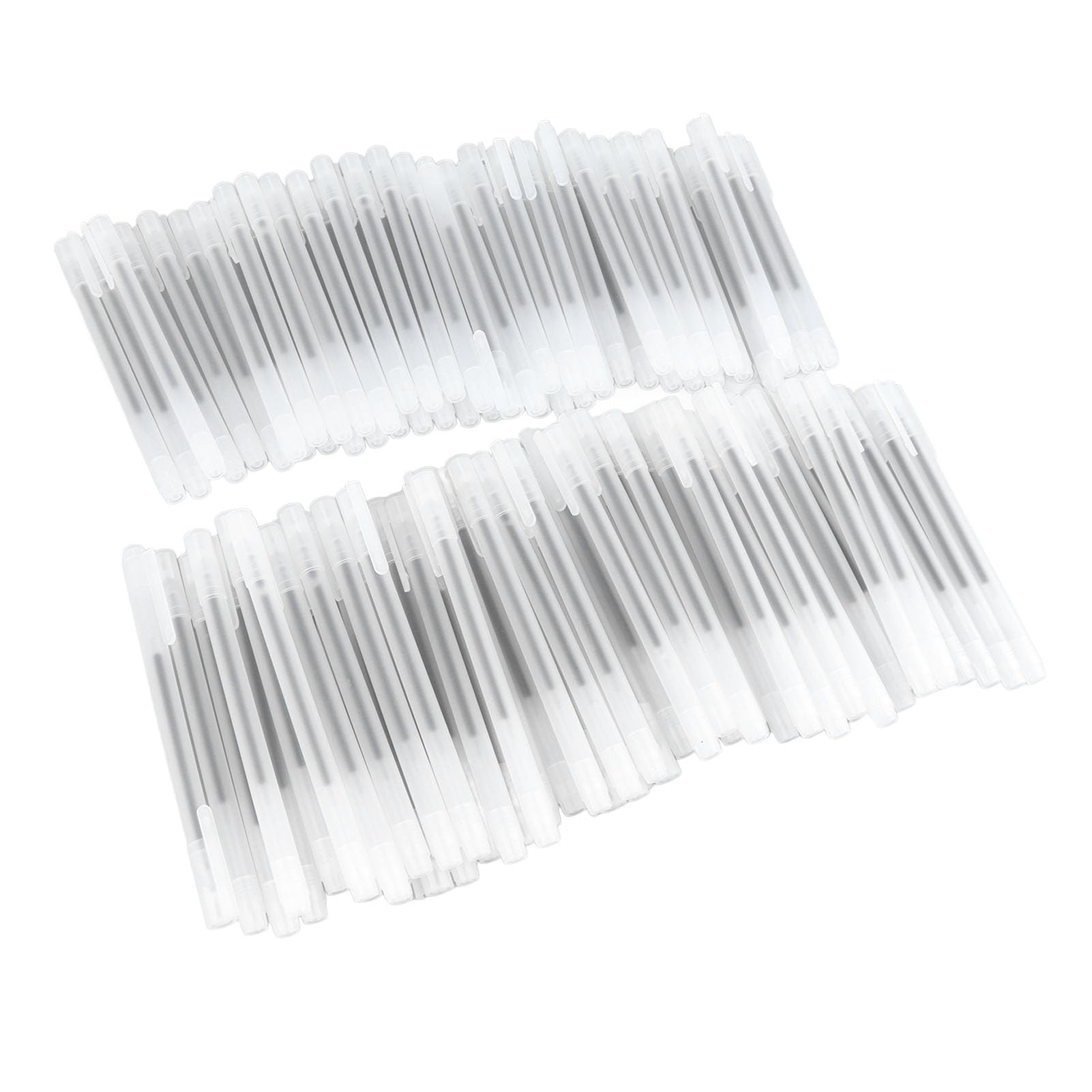 Penne Gel Nere da 100 Pezzi, Penne a Punta Extra Fine da 0,5 Mm Penne a Sfera con Scrittura Liscia con Guscio Trasparente Satinato Per Forniture di Cancelleria Per Ufficio E Scuola