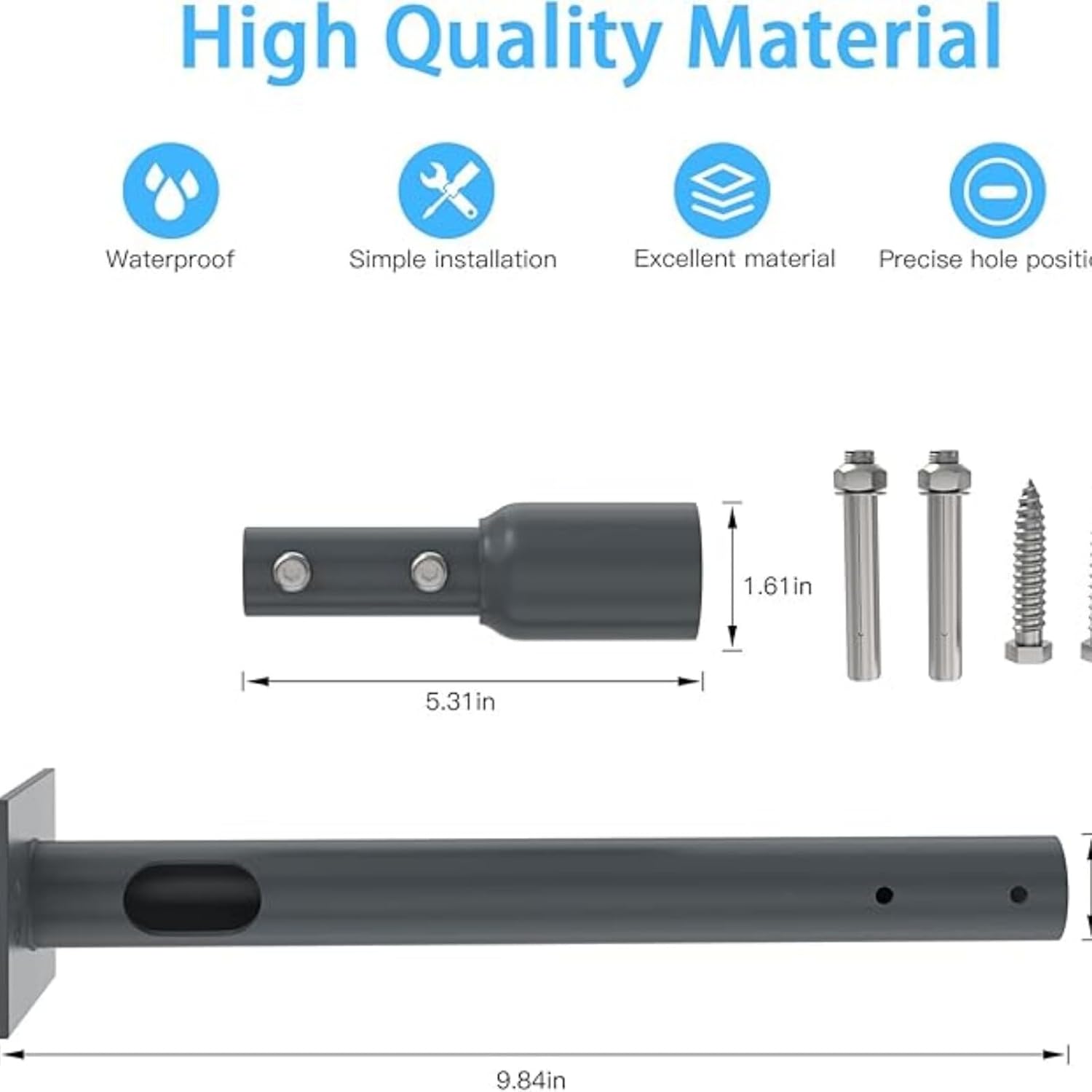 Roof Mount for Starlink Gen 2 & High Performance – Adjustable Steel Pole Bracket with T-Shape Adapter – Weatherproof Satellite Mounting Kit for Home, Cabin, or RV Installations
