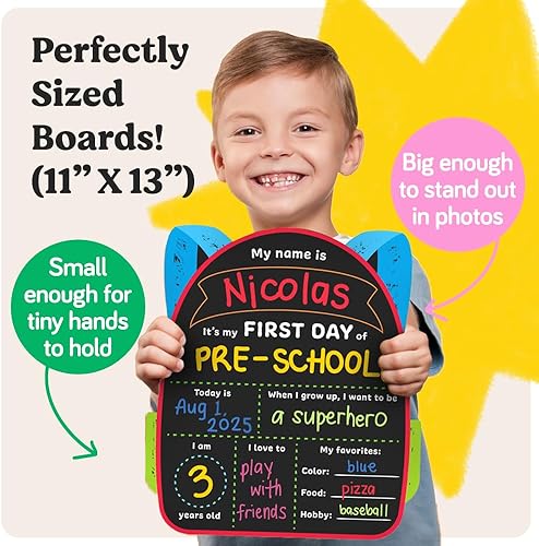 Miniatura 3 de Pizarra para niños (autobús, 11 x 13 pulgadas) + 5 marcadores de tiza  Tabla de dibujo para niños, pizarra para niños  para niños pequeños que aman