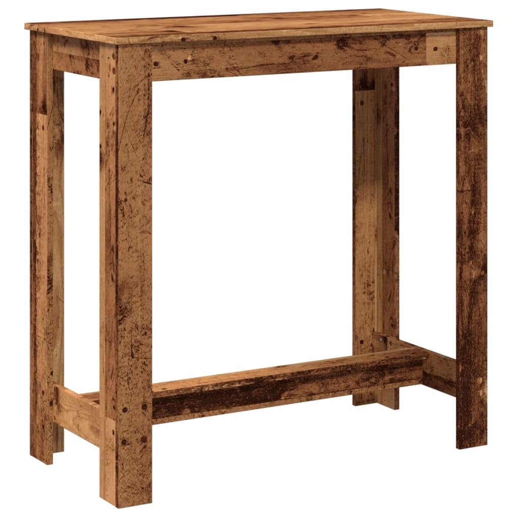 vidaXL Mesa Alta de Bar Madera ingeniería Envejecida 102x50x103,5 cm, Mesa de Bar, mesita de Bar, Mesa Alta de Cocina, mesas de Bar, Mesa de Pub